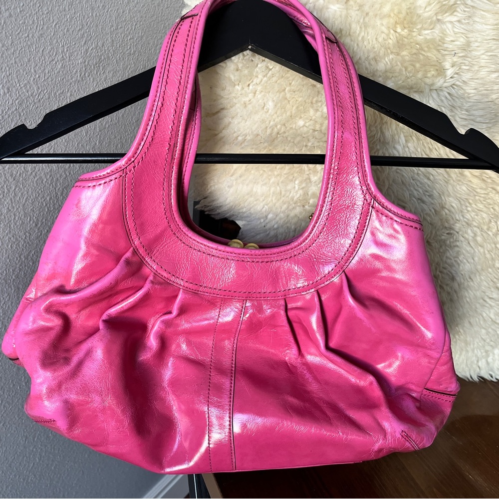 Signature Coach Purse Kiss Lock Satchel